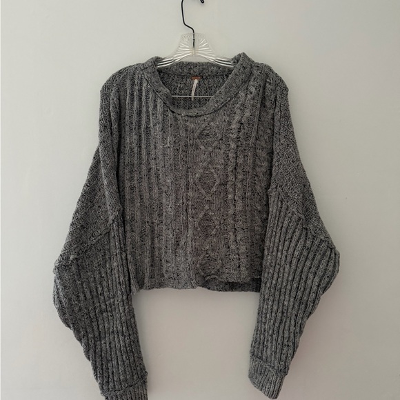 Free People Sweaters - Free People Gray XS Textured Sweater